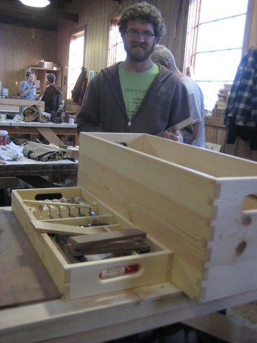 Port Hadlock WA - Boat School - Basic Boatbuilding - Erik and his cool tool box!