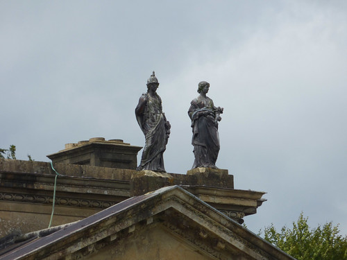 Stourhead House at Stourhead - pair of statues