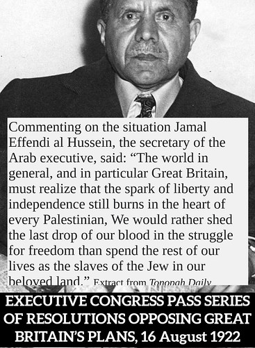 ARABS OBJECT TO PALESTINE NEW MANDATE, EXECUTIVE CONGRESS PASS SERIES OF RESOLUTION OPPOSING GREAT BRITAIN’S PLANS, Tonopah Daily Bonanza, 16 August 1922