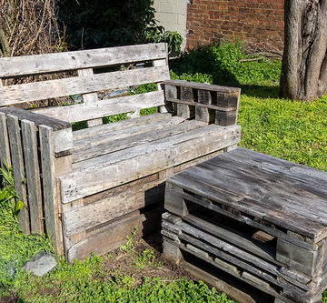 Chair made out of crates