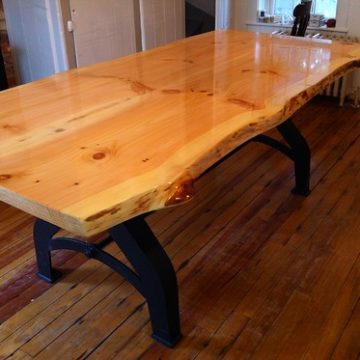 Knotty Pine Slab Table - Frederick, MD