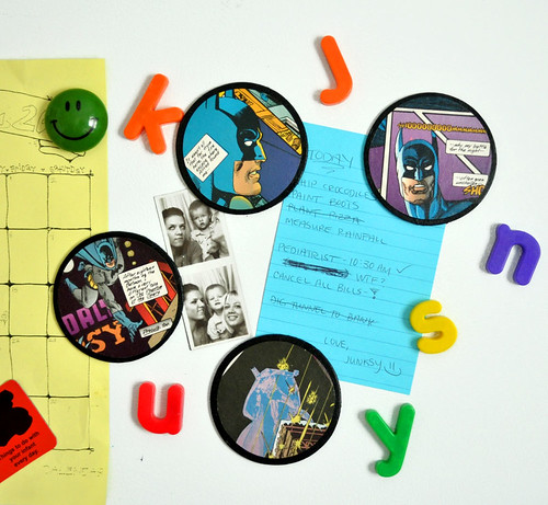 Batman - Decoupaged Comic Book Magnets