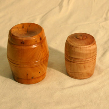 Turned wood boxes