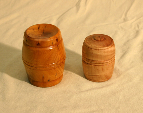 Turned wood boxes