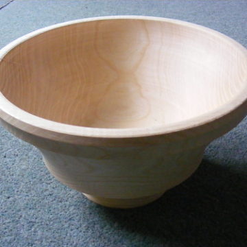 Large bowl woodturning .  Coronet/Record Lathe. Oiled and polishes. Step 5.