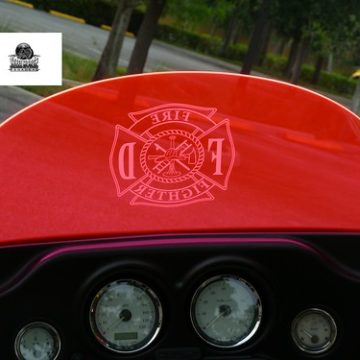 Firefighter Harley Davidson Windshields for Bagger, Street Glide & Fairing from SteelHorseShades.Com