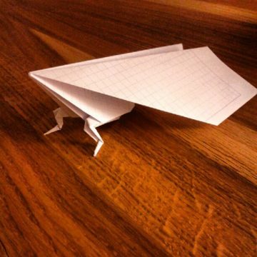 Creepy bipedal paper plane