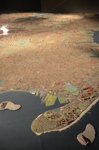 Queens Museum of Art | The Panorama of the City of New York | view north from the Atlantic over Brooklyn, Coney Island, etc