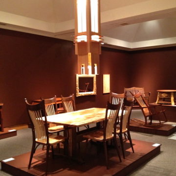 Prairie Chandelier On Display At Fine Woodworking Exhibition