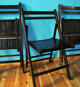 3 wooden chairs (1 chair needs to be repainted)