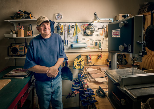 a man and his workshop