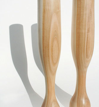 Cherry Wood Champagne Flutes