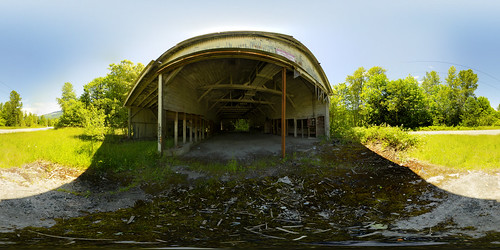 old shed at cement plant