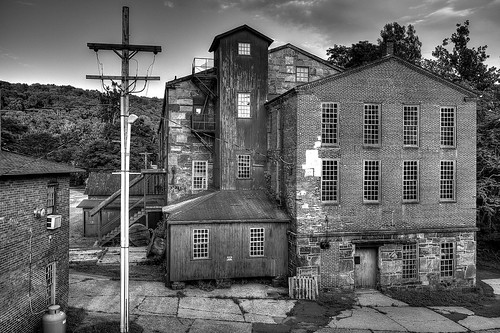 Building on old Collins Company property, Collinsville, CT