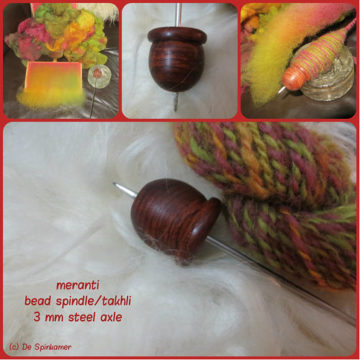 Meranti acorn bead spindle hand turned