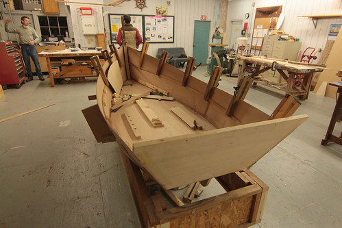 IMG_8245 - Port Hadlock WA - Northwest School of Wooden Boatbuilding - Skiff Construction - Bruce Blatchley section - Atkin Flipper dinghy - end of day