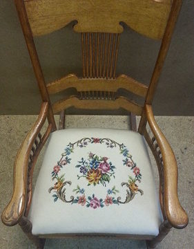 Antique wooden chair (after).