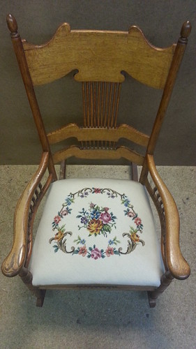 Antique wooden chair (after).