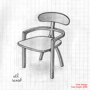 drawing chair wooden