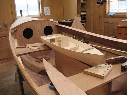 Paul Bieker-designed Skiff model and Carpenter Boat - 1-16-09