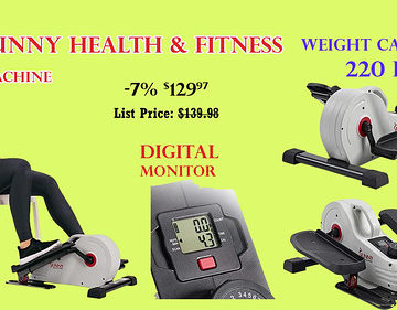 Sunny Health & Fitness Magnetic Portable Under Desk Elliptical Machine! 2023