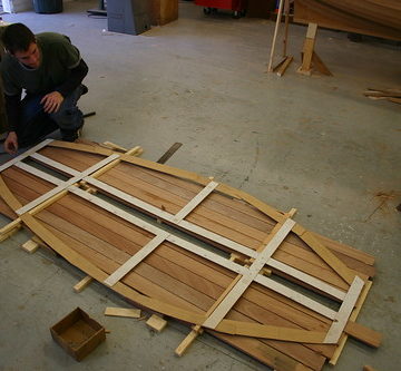 Building floorboards for the Haven 12 1/2 sloop