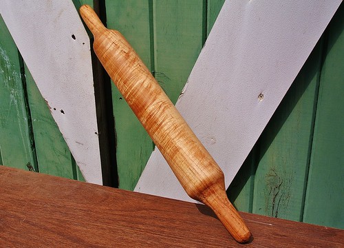 Wooden Rolling Pin - Flamed Maple - Perfect gift for a Baker