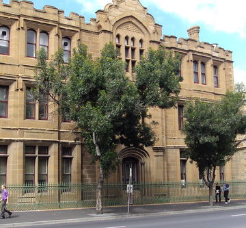 Hobart. Sandstone gothic building.