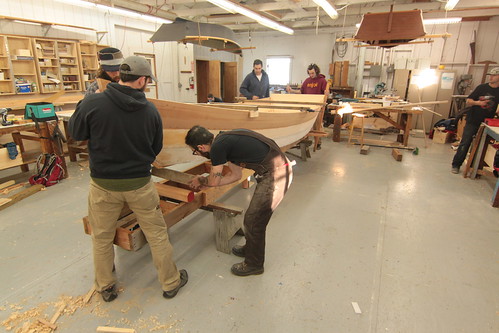 IMG_8219 - Port Hadlock WA - Northwest School of Wooden Boatbuilding - Skiff Construction - Jesse Long section - NDG Beachcomber Skiff - off the molds today