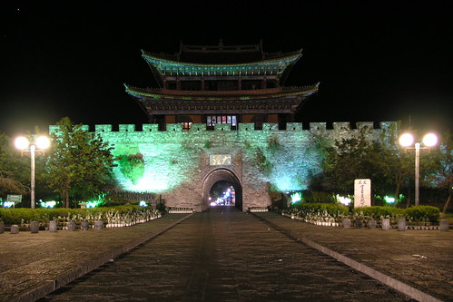 China - Yunnan - Dali - City Gate At Night - 11