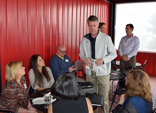 Senator John Proos Talks with Michigan Municipal League Staff About New Placemaking Book in Baroda