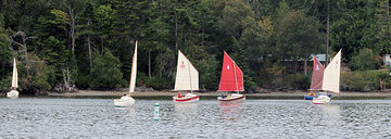 IMG_1222CEF1 - Nordland WA - Mystery Bay State Park - 2015 Red Lantern Rally - nine SCAMPs sailing in Mystery Bay