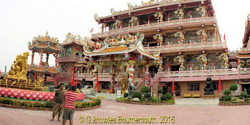 Naja Chinese temple, also known as Thepsathit Phra Kiti Chalerm Chinese Shrine, Angsila, Chonburi Province, Thailand.