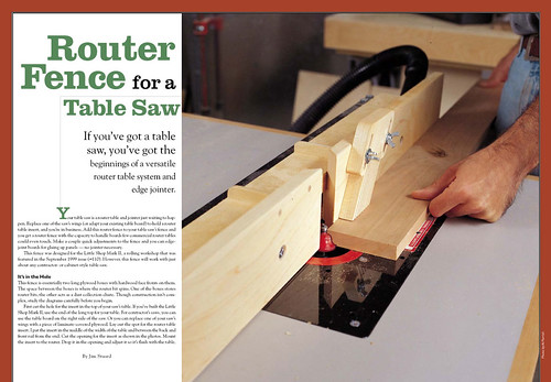 Router Fence for a Table Saw