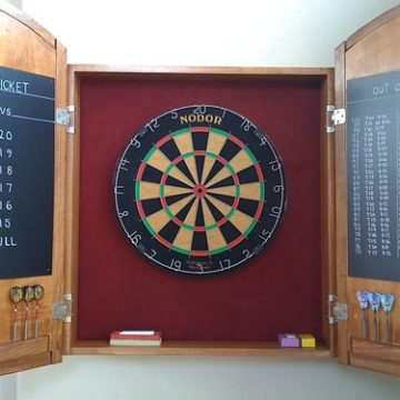 Finished Dartboard Cabinet Interior