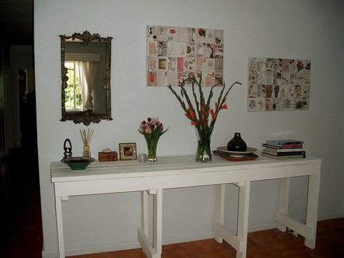 re-tooled woodworking bench