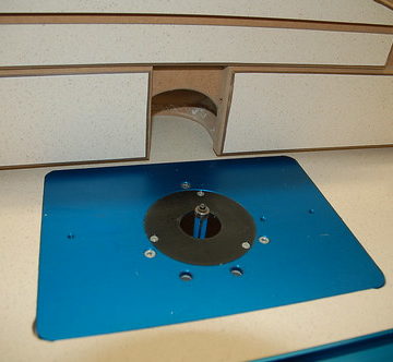 Closeup of Router Mounting Plate