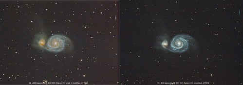 M51 Canon 5D XSI comparison