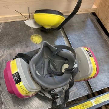 Time to change #respirator cartridges I guess. 2015. I don’t have a shop air scrubber to remove the dust and my dust collector is way under powered. So I wear the full face respirator. Lots of sources for #carcinogens in #woodworking air quality being a b