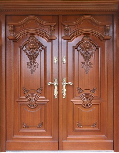 Exterior door stylish exclusive with a two-leaf sculpture LZ 539