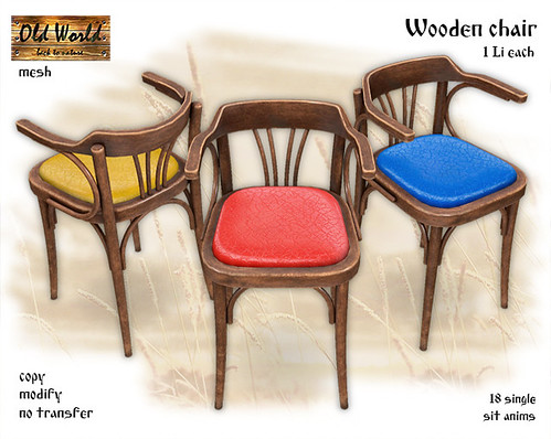 OW Wooden chair v1 set1