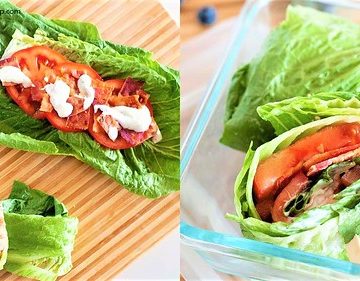 Keto diet recipe - Keto BLT Lettuce Wraps