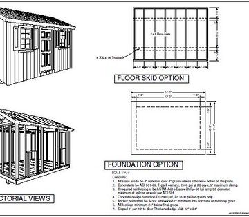 Specialized Design System LLC - G473 10 X 14 X 8 garden shed plans