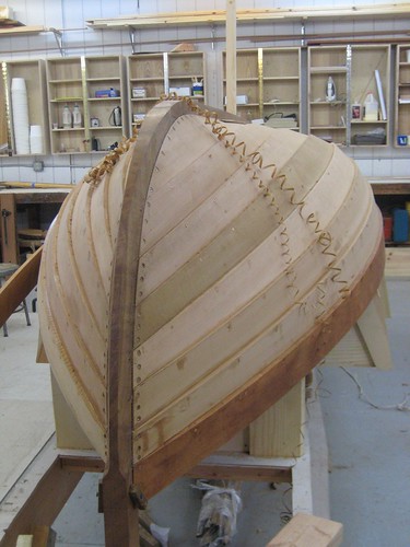 Grandy Skiff - planking nearly complete - - IMG_3399